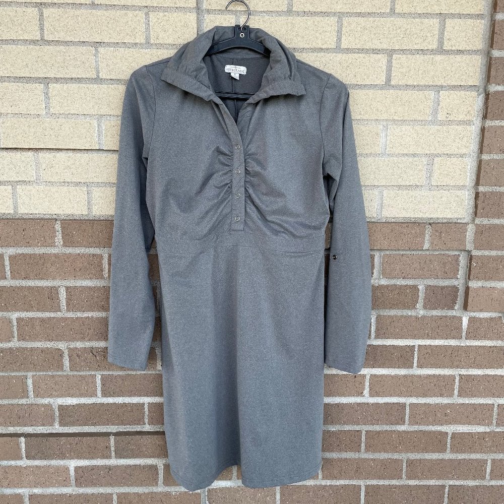 Tehama Long Sleeve A-Line Athletic Grey Dress